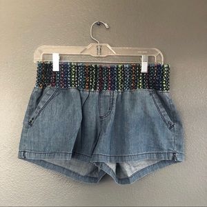 Rewash denim colorful stretchy top shorts
